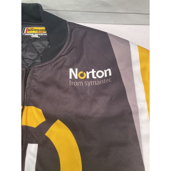 The Winning Team Racing Apparel Norton From Symantec Black Yellow Jacket Large - Picture 5 of 7